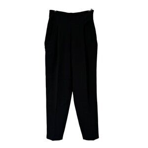 Wilfred Black Pintucked High Waisted Tapered Dress Pants Womens Size 6